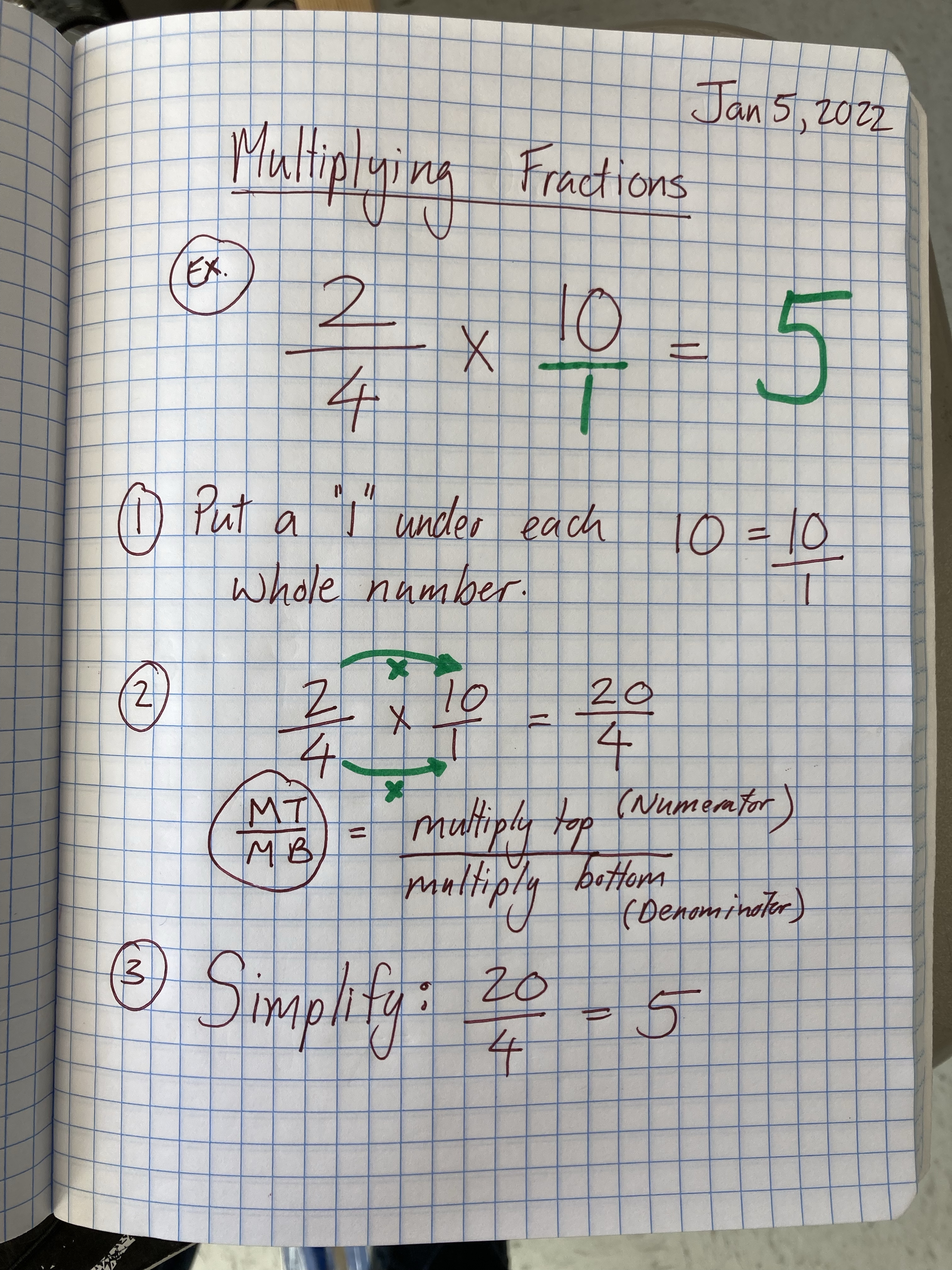 How to multiply fractions – Mr. J’s Math Class